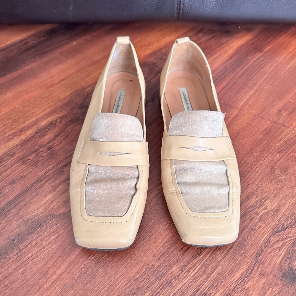 About Arianne leather and satin loafers